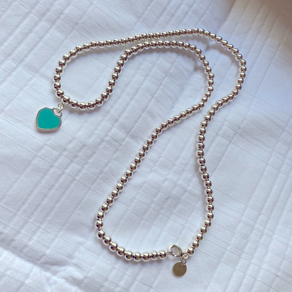 Tiffany Heart Bead Necklace